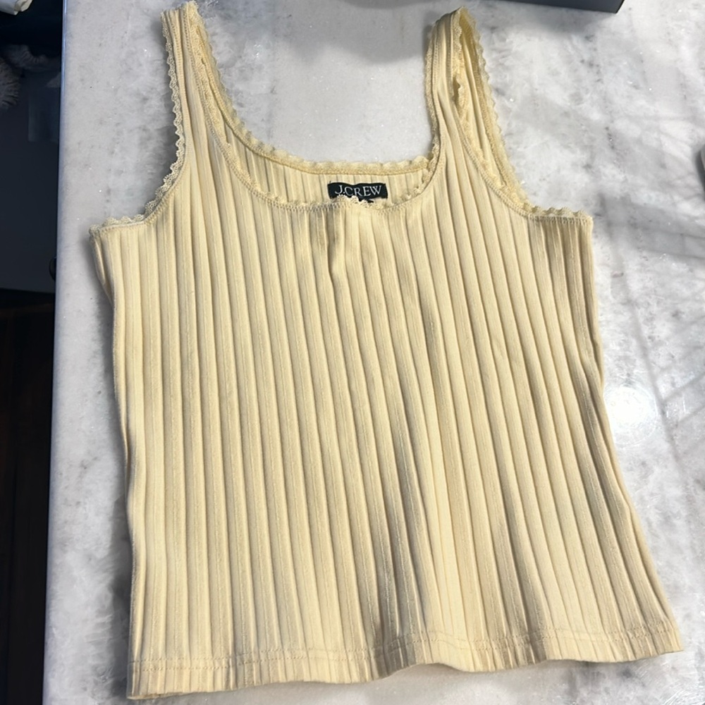 Jcrew tank top with lace trim